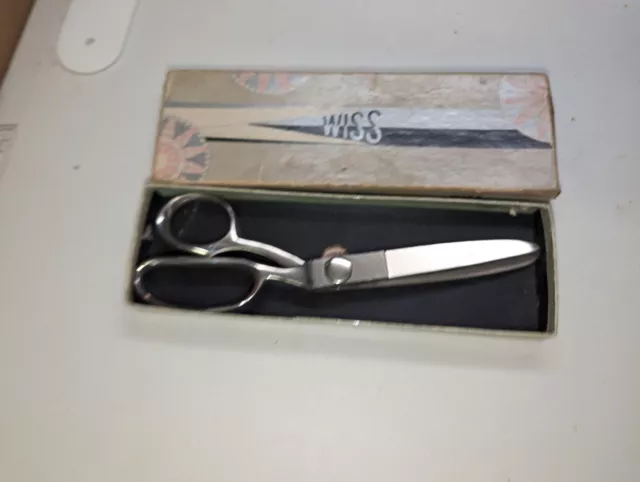 Vintage Wiss Pinking Sewing Shears Scissors 9" Original Box & Instructions