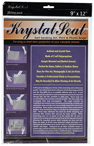 Creative Mark Krystal Seal Art and Photo Bags - Resealable Archival Storage B...