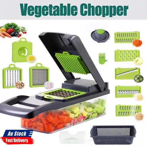 13 in 1 Vegetable Fruit Chopper Cutter Food Onion Veggie Dicer Slicer Kitchen AU
