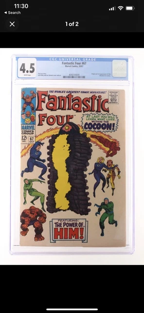 Fantastic Four #67 - Marvel 1967 CGC 4.5 Origin and 1st Appearance of HIM (Adam