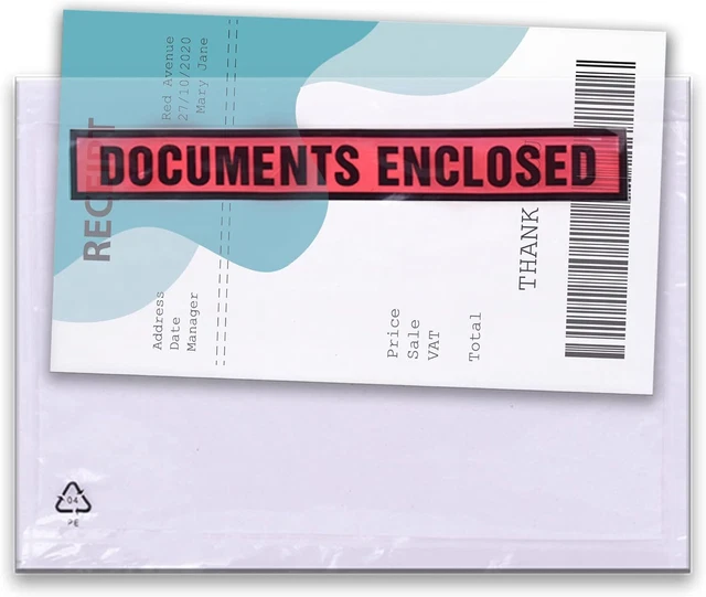 Triplast 200 x A6 Printed Document Enclosed Wallet (158 x 110 mm) | Peel & Se...