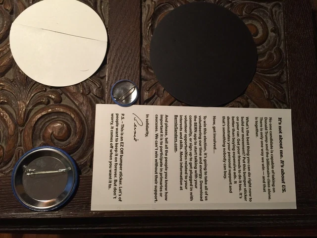 Bernie Sanders campaign materials 2
