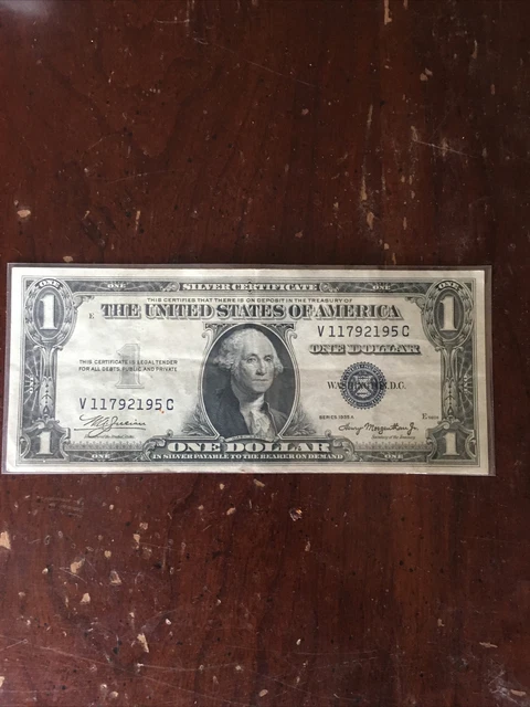 ✔ One 1935 Blue Seal $1 Dollar Silver Certificate, VG/VF, Old US One Dollar Bill