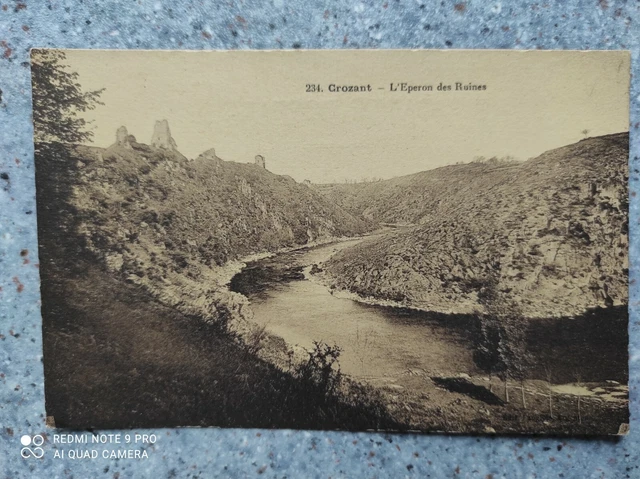 Crozant - Ruines et vallée de la Creuse - Carte postale ancienne et vue
