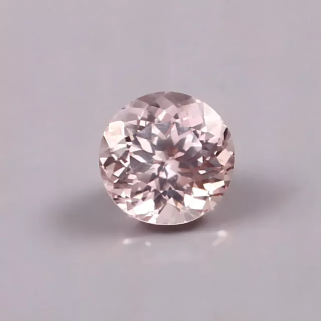 AAA 4.10 Ct Natural Flawless Pink Morganite Loose Round Cut Gemstone 9x9 MM 2