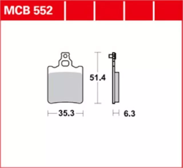 Jeu de plaquettes de frein avant MCB 552 pour APRILIA BETA CAGIVA FANTIC GENERIC