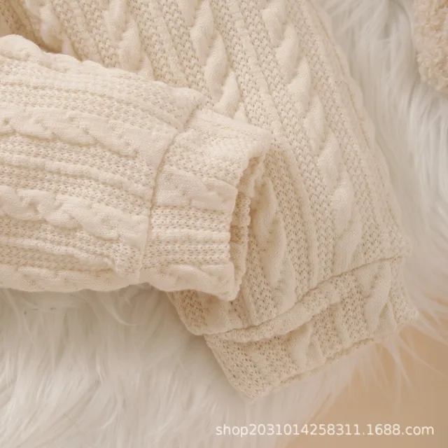 Maglione tuta neonato neonato bambine maniche lunghe maglia massello 10
