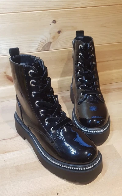 MISS KG KURT Geiger Jessie Lace up Ankle Boots Black Size 3 UK