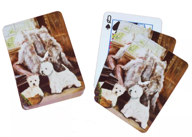 New West Highland White Terrier Playing Cards Set of 52 Card By Ruth Maystead