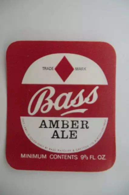 BASS RATCLIFFE & GRETTON BURTON AMBER ALE 9 2/3 fl oz BREWERY BEER BOTTLE LABEL