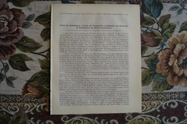 1890 Fachbericht Zeitschrift Bergbau / Schladebach Kötzschau Leuna Bohrloch