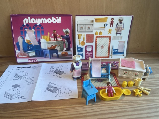 Lot PLAYMOBIL Vintage époque 1900 - Chambre D'enfants Avec Lit, échelle - Set 5311 1990