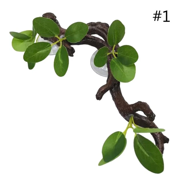 Reptiles Corner Branch for Pet Lizards Amphibian Pet Terrarium Life Like Plant