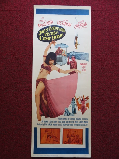 JOHN GOLDFARB, PLEASE COME HOME US INSERT (14"x 36") POSTER SHIRLEY MACLAINE '64