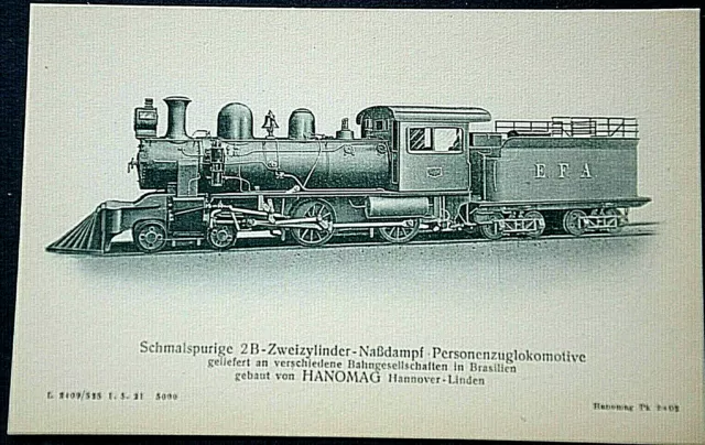 46550 Ak Schmalspurige 2B Dos Cilindros Naßdampf Personenzuglokomotive Brasil