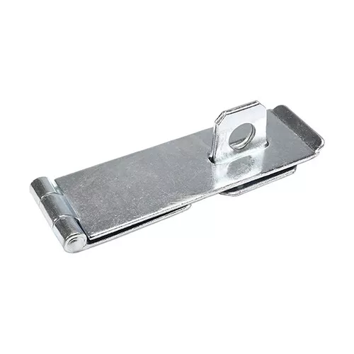 "Patrón de seguridad HASP Y GRAPA zinc + Puerta negra Bloqueo de garaje 4,5"" + 6"" 2