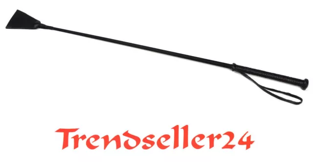 Gerte Peitsche  70cm ganz aus Leder Patsche in Dreieckform