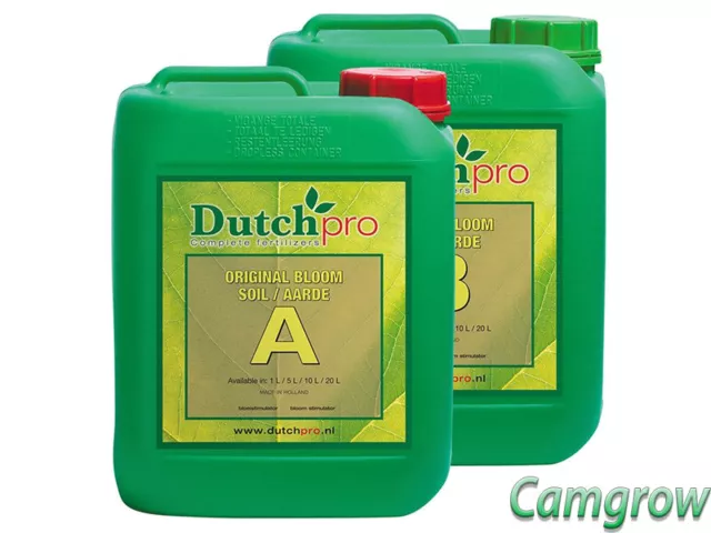 Dutch Pro - Original Bloom - Soil A&B - Hard Water - 5L Hydroponics