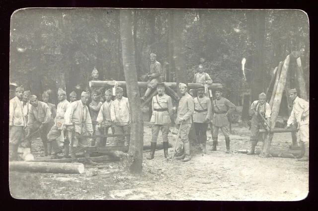 cpa War Soldiers Regiment Photo Card. Long Sawmills