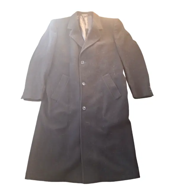 JOHN CLARENDON WOOL Cashmere Blend Heavy Overcoat Winter Coat Mens 44 ...