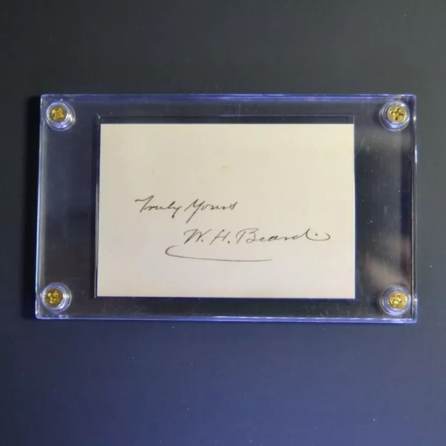 SIGNATURE William Holbrook Beard, 1800s Autograph Famous Artist of Dancing Bears