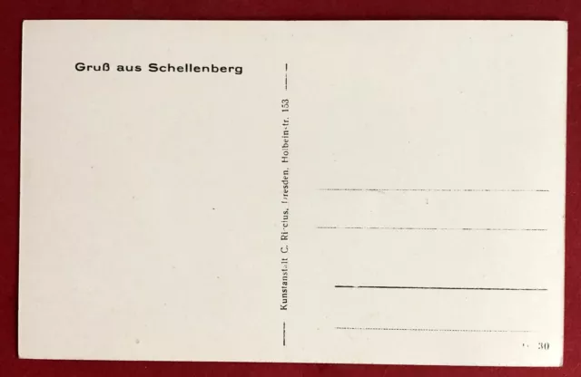 AK SCHELLENBERG bei Leubsdorf um 1910 Gasthof, Kirche und Panorama  ( 73934 2