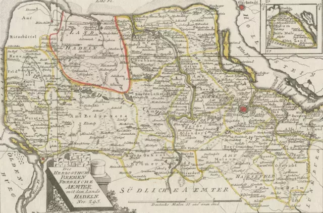 BREMEN - Karte - Reilly - Kupferstich 1791