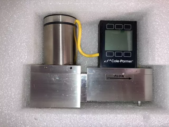 Control de caudalímetro proporcional a masa de gas Masterflex 32907-79, flujo máximo de 500 L/min.