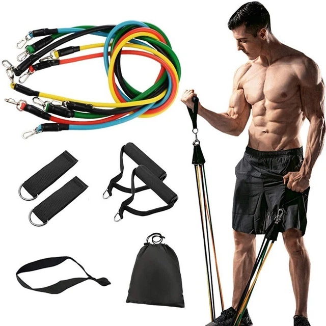 LBS Resistance Bands Set Sports Elastic Bands for Yoga Pilates Abs Exercise