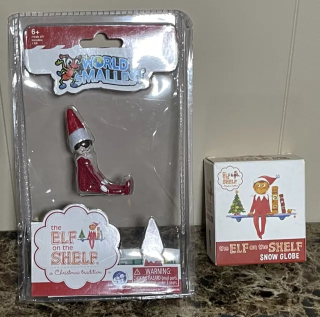 World's Smallest Elf on a Shelf + Mini Snow Globe W/ Stickers NIP $35