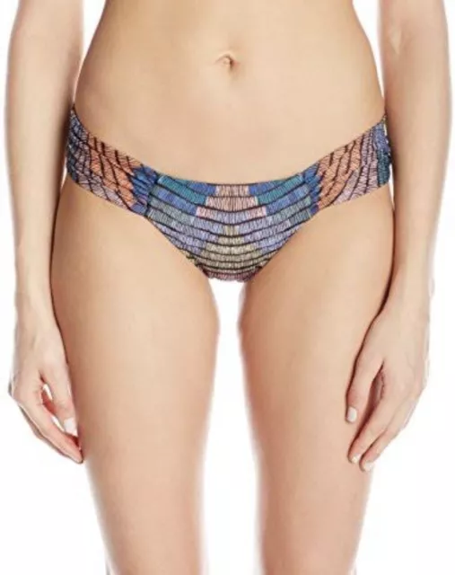 Mara Hoffman Women's Ruched Side Bikini Bottom, Radial Fig, Size X-Small