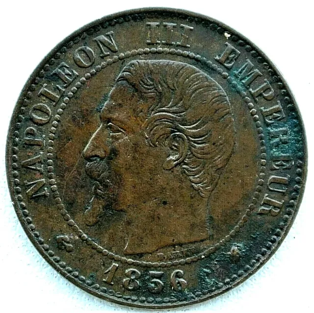 N°62 - 2 centimes. Napoléon III 1856 K