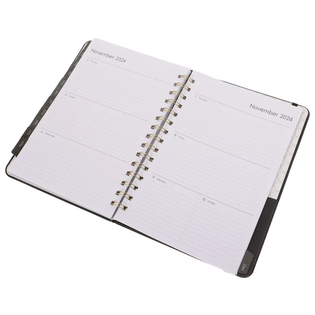 DAILY PLANNER 2024 Spiral Bound Journal Notepad Student Work