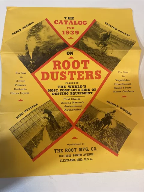 Vtg 1939 Crop Dusting Catalog - "Root Dusters" The Root Mfg Co