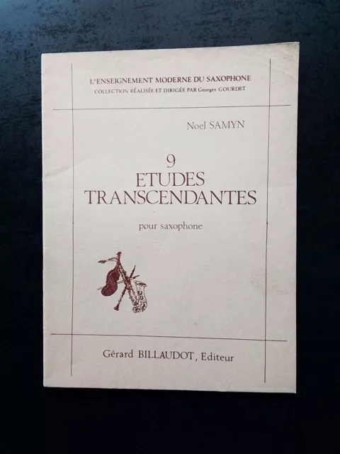 PARTITION -  NOEL SAMYN - 9 etudes transcendantes pour saxophone