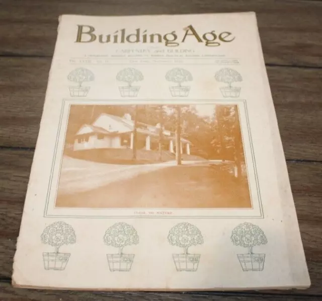 Antique November, 1910 BUILDING AGE MAGAZINE Architecture ADS++ Tools