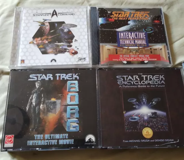 PC CD ROM Star Trek Games Job Lot Harbinger Final Unity Starfleet Command Movie