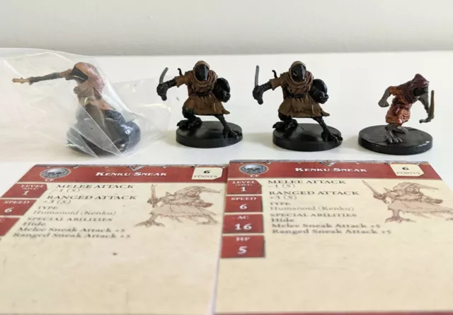 4 Kenkus 2 cards New Dungeons and Dragons Miniatures Lot D&D Minis Pathfinder