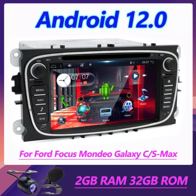 Autoradio for Ford Focus Mondeo Galaxy C/S-Max Android 12 GPS NAVI CD/DVD USB 4G