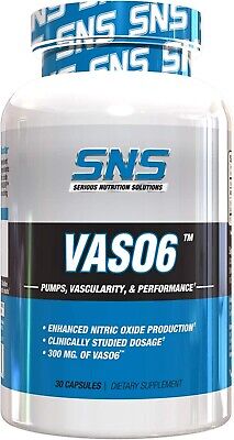 SNS Vas06 300 mg para bombas refuerzo de óxido nítrico vasculariza, 30 cápsulas