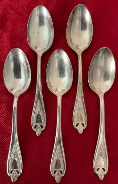 1847 Rogers Bros XS Triple Silverplate - OLD COLONY - SET OF 5 TEASPOONS