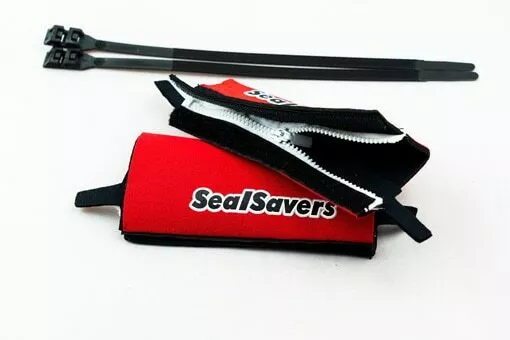 SEALSAVERS Forkseal Protezione Zip-On Motocross Enduro 44MM-50MM Corto Rosso