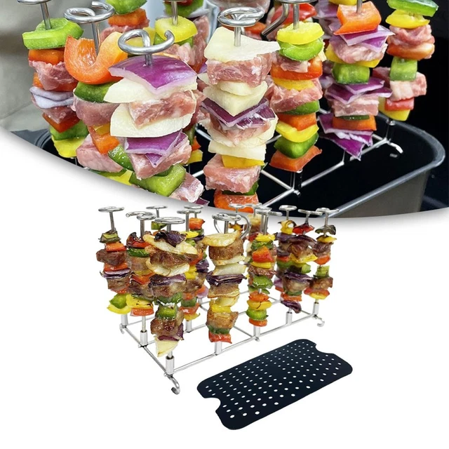 Brochettes Fourchettes En Acier Inoxydable Avec Poignée Bois En U - Barbecue