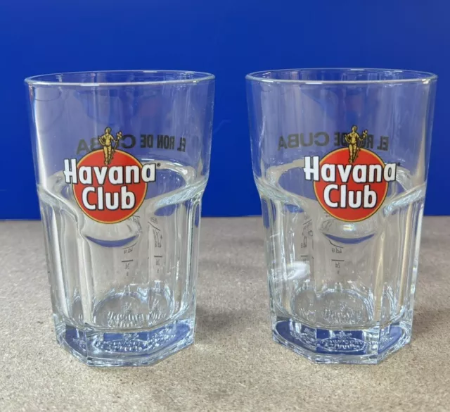 Havana Club Rum Tumbler Glass X 2