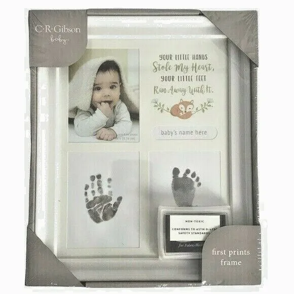 Baby's First Prints Frame C. R. Gibson Unisex Great Baby Gift Memory Keeper NEW