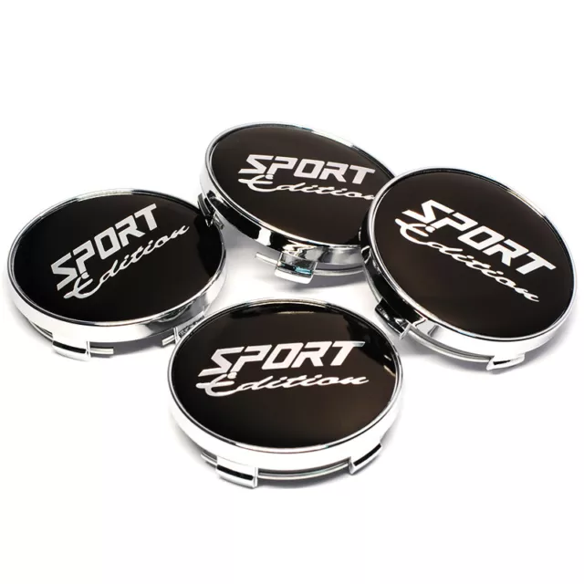 4x 60mm Sport Car Auto Wheel Center Hub Caps Badges Emblem Decal Sticker