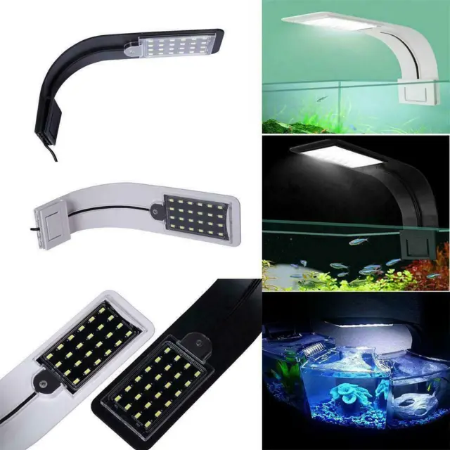220-240V Slim Aquarium Fish Tank LED Light Aquatic Lamp Clip-on Plant S3S3