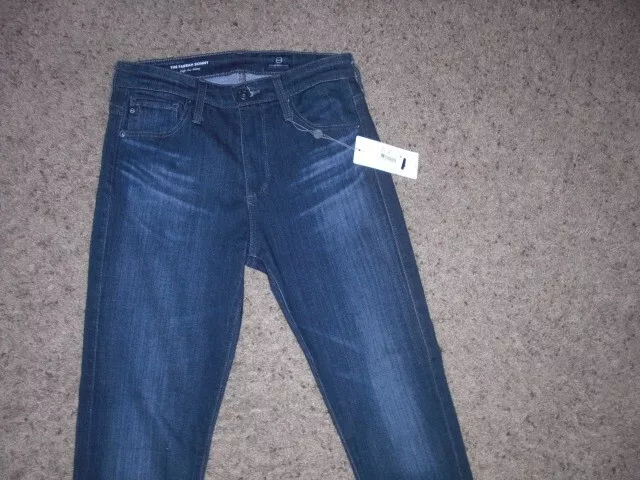 AG Adriano Goldschmied The Farrah High Rise Skinny Jeans Size 24R blue NEW NWT