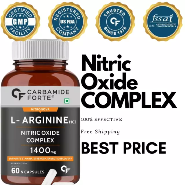 Óxido nítrico L-arginina 1400 mg L citrulina pre-entrenamiento + refuerzo de testosterona 60C