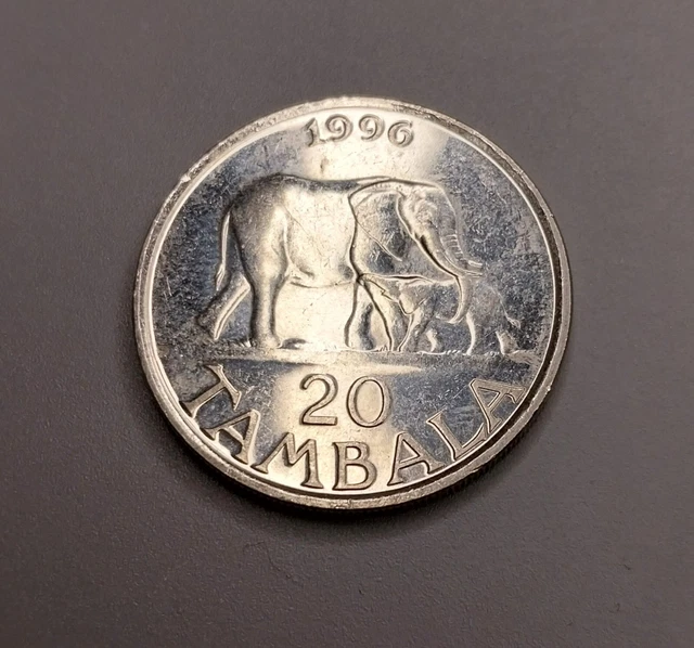 Malawi 20 tambala 1996 Elephants $